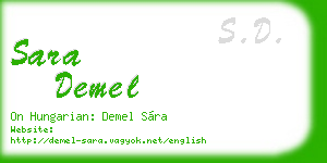 sara demel business card