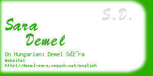 sara demel business card